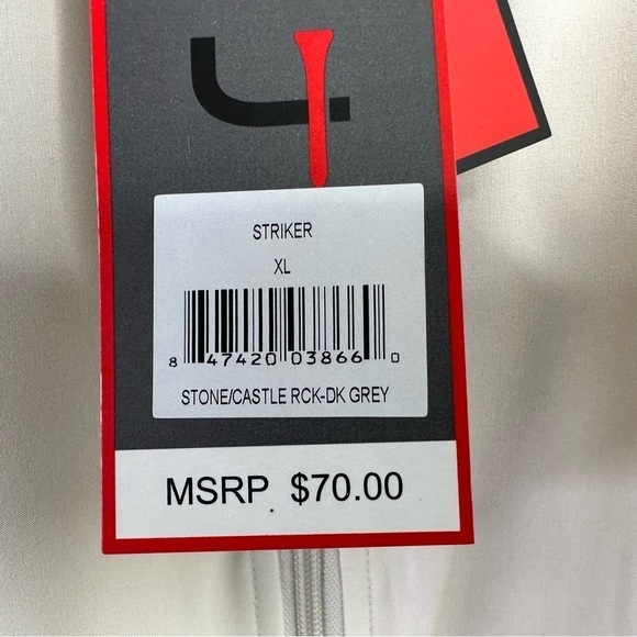 Short Par 4 MenS Striker Full Zip Golf Jacket Size XL Light Tan Athleisure - Picture 6 of 9